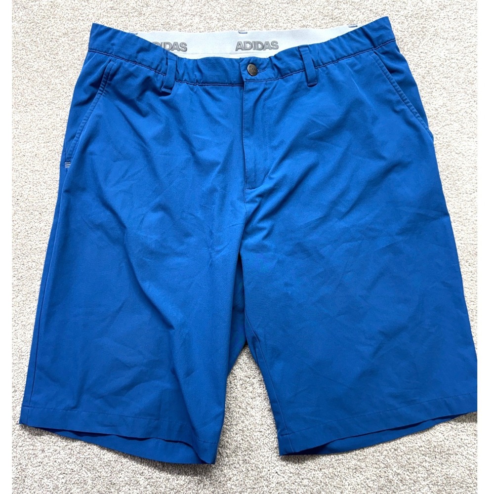 Adidas Mens Blue Golf Shorts Performance Activewear Size 36